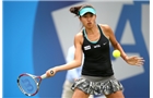 BIRMINGHAM, ENGLAND - JUNE 14:  Shuai Zhang of China in action in her semi-final match against Ana Ivanovic of Serbia during day six of the Aegon Classic at Edgbaston Priory Club on June 14, 2014 in Birmingham, England.  (Photo by Jordan Mansfield/Getty Images for Aegon)